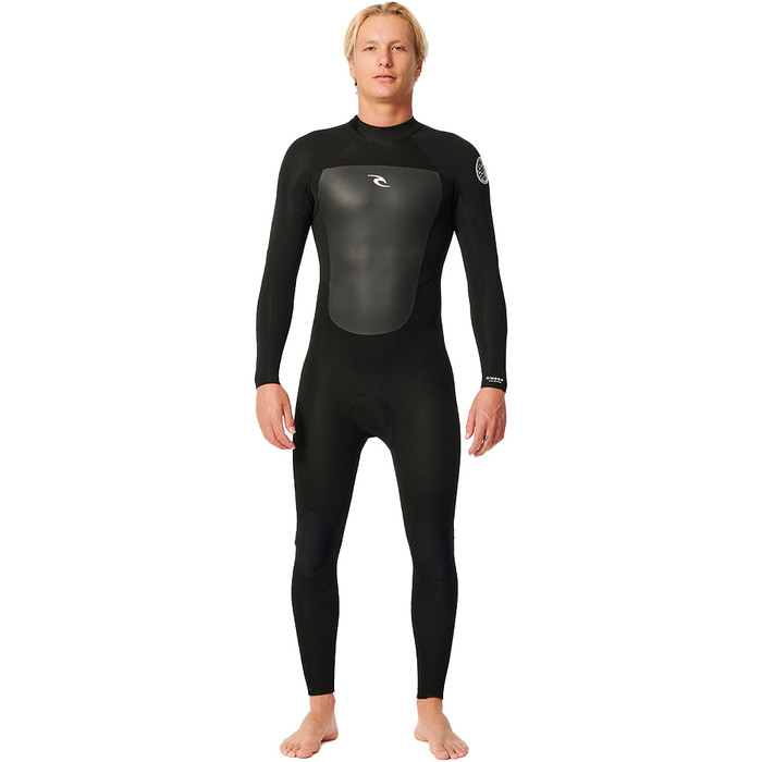 2024 Rip Curl Mens Omega 4/3mm Back Zip Wetsuit 15HMFS - Black