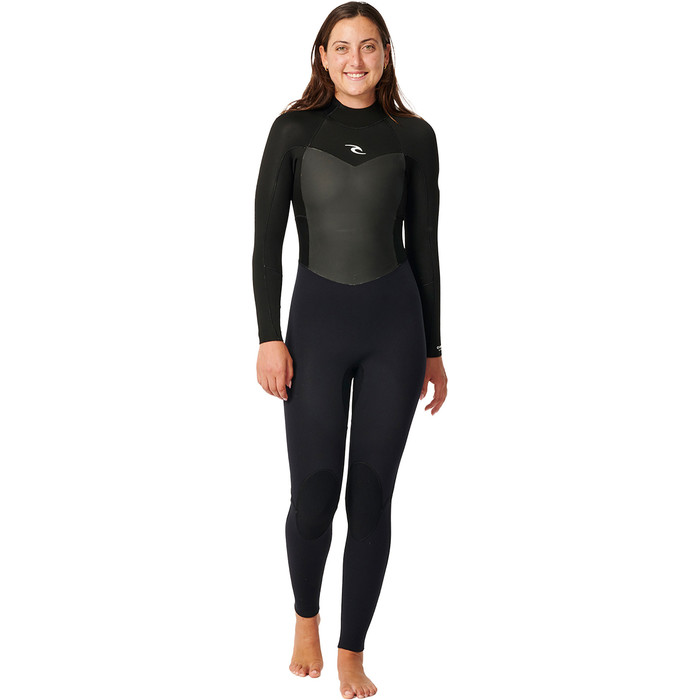 2024 Rip Curl Womens Omega 4/3mm Back Zip Wetsuit 156WFS - Black