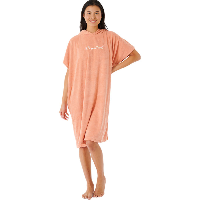 2023 Rip Curl Frauen Skript ndern Robe / Poncho Gtwfm1 - Staubig Coral