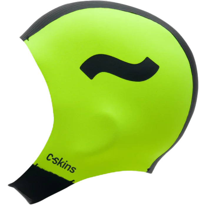 2023 Swim Research Freedom 3mm Badekappe C-HOSR - Schwarz / Flo Gelb