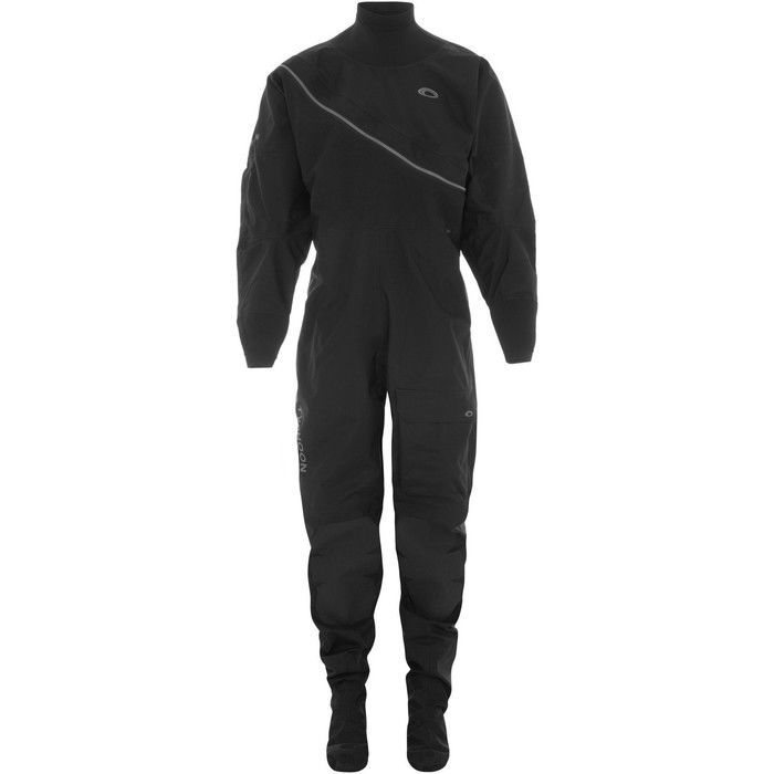 2024 Typhoon Mens Ezeedon Front Zip Drysuit 100187 - Black / Grey