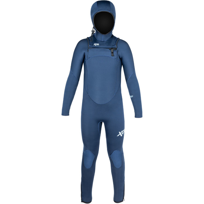 2023 Xcel Junior Comp 5/4mm Hooded Chest Zip Wetsuit XW23KN54XCH2 - Midnight Blue