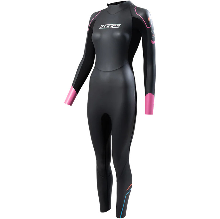 2024 Zone3 Frauen Aspect Breaststroke Rckenreiverschluss Swim Neoprenanzug WS23WAPT101 - Black / Pink