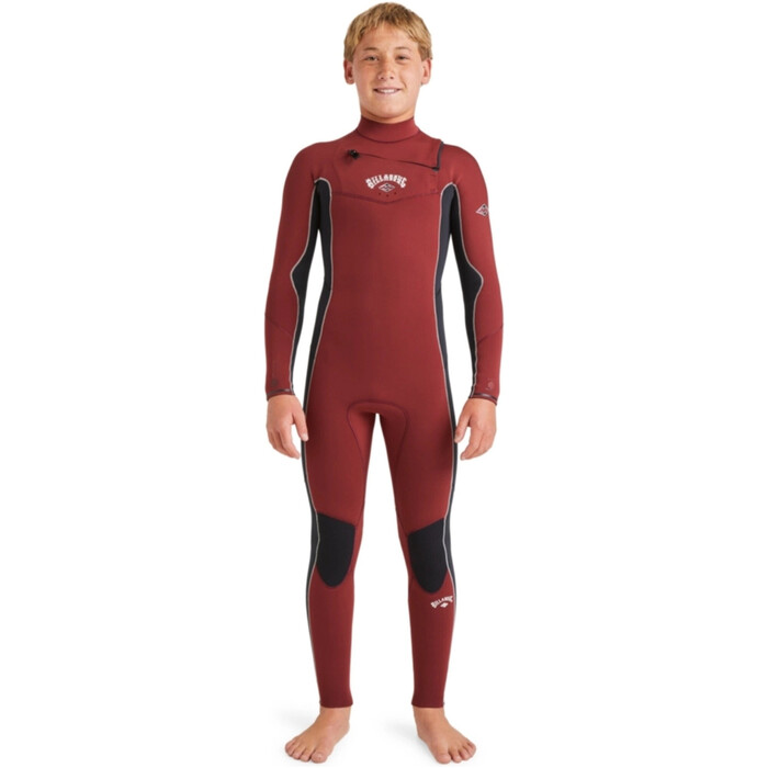 2024 Billabong Junior Absolute Natural 5/4mm Chest Zip Wetsuit ABBW100152 - Burnt Henna