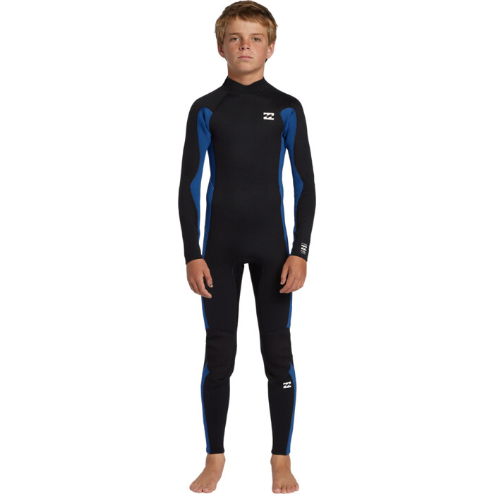 2024 Billabong Junior Foil 3/2mm Rckenreiverschluss Neoprenanzug ABBW100141 - Mid Blue