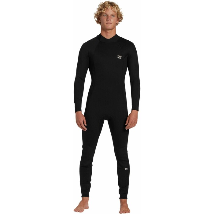 2024 Billabong Men Foil 4/3mm Back Zip Wetsuit ABYW100235 - Black