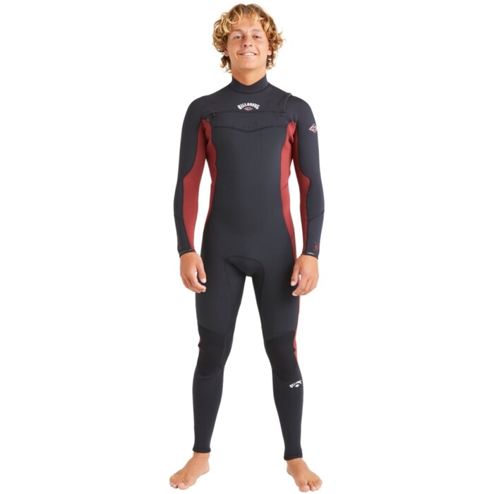 2024 Billabong Mens Absolute Natural 4/3mm Chest Zip Wetsuit ABYW100258 - Burnt Henna