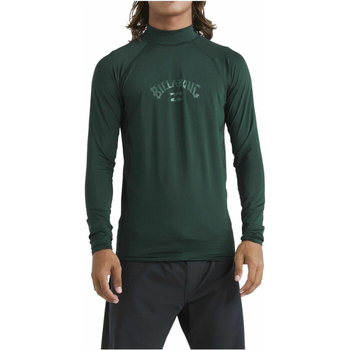 2024 Billabong Mens Arch Wave UV50 Long Sleeve Rash Vest ABYWR03011 - Billiard