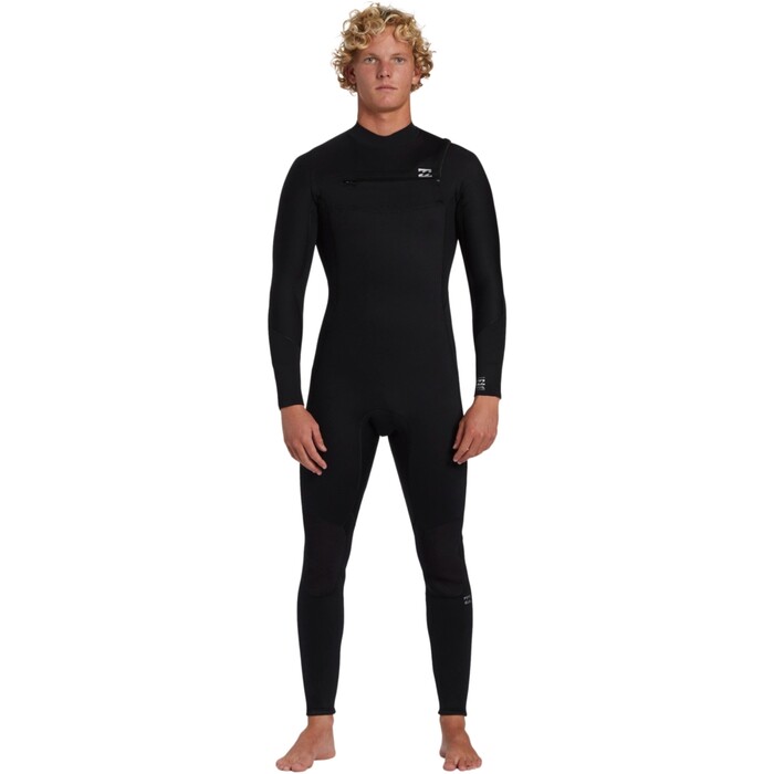 2024 Billabong Mens Foil 5/4mm Chest Zip Wetsuit ABYW100270 - Black