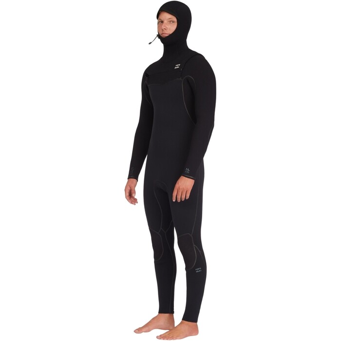 2024 Billabong Mens Furnace 5/4mm Hooded Chest Zip Wetsuit ABYW200114 - Black