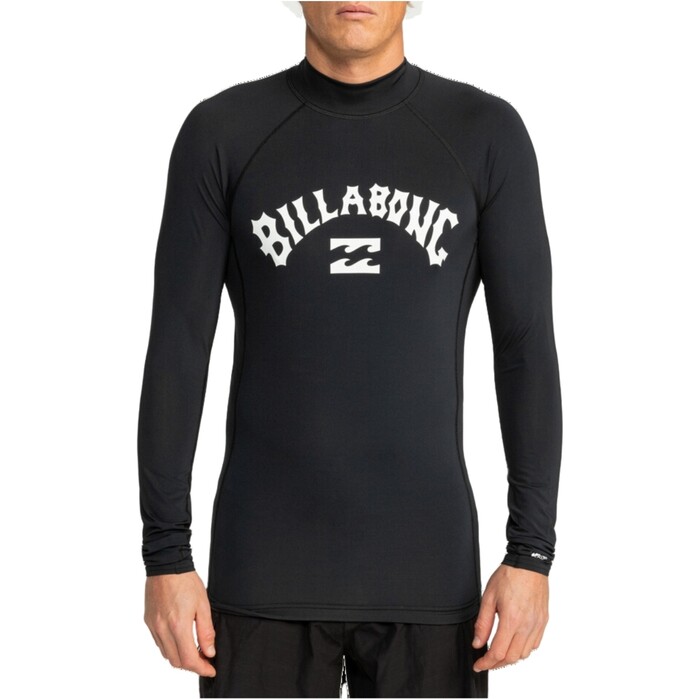 2024 Billabong Mens Logo Surf Long Sleeve Rash Vest EBYWR03011 - Black