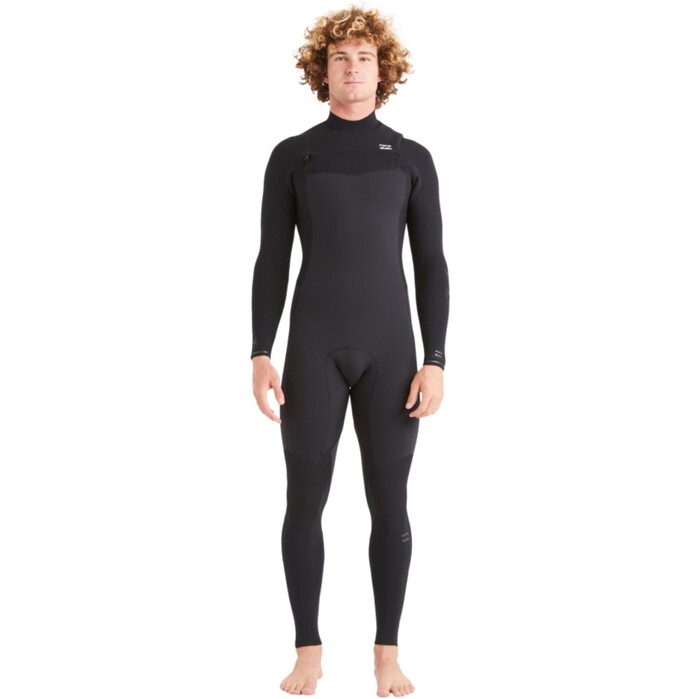 2024 Billabong Mens Revolution 4/3mm Chest Zip Wetsuit ABYW100177 - Black