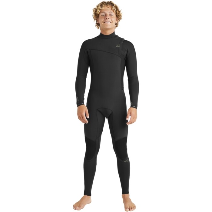 2024 Billabong Mens Revolution Natural 4/3mm Zip Free Wetsuit ABYW100254 - Black