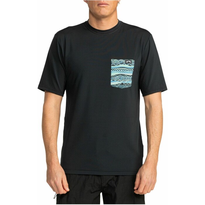 2024 Billabong Mnner Team Pocket UV50 Short Sleeve Surf T-Shirt EBYWR03004 - Black