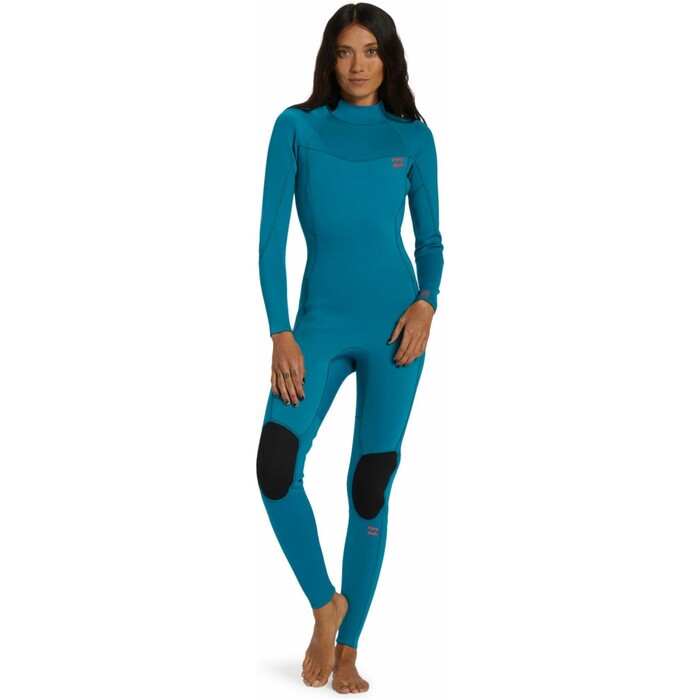 2024 Billabong Frauen Foil 3/2mm Flatlock Rckenreiverschluss Neoprenanzug ABJW100183 - Marine