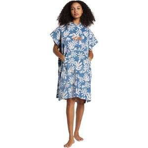 2024 Billabong Frauen Kapuzenhandtuch Wechsel Robe ABJAA00226 - Blue Shadow