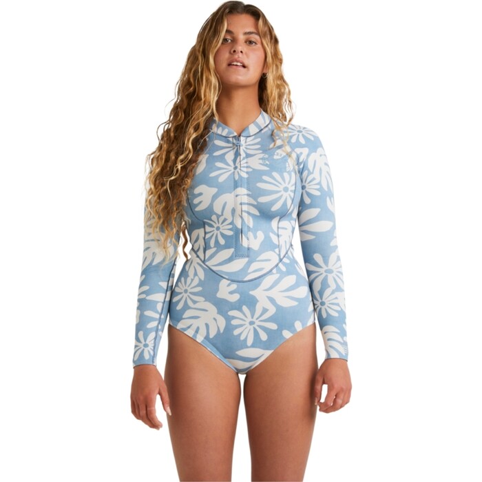 2024 Billabong Frauen Salty Dayz Lite Natural 1mm Langrmel Frhlingsanzug ABJW400128 - Blue Shadow