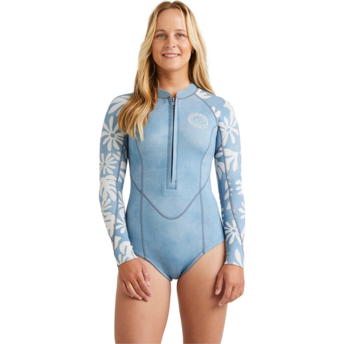 2024 Billabong Frauen Salty Dayz Natural 2mm Langrmel Frhlingsanzug ABJW400129 - Blue Shadow