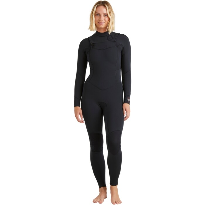 2024 Billabong Womens Salty Dayz Natural 4/3mm Chest Zip Wetsuit ABJW100196 - Black