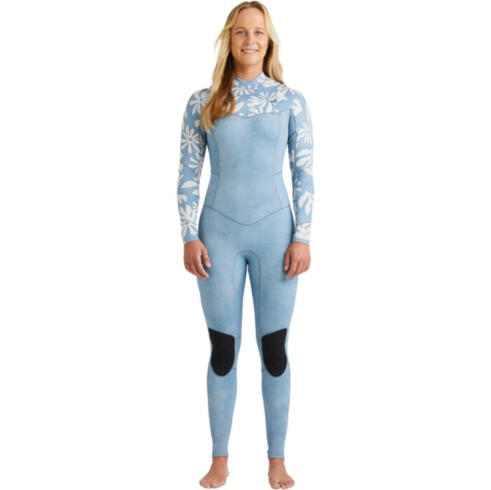 2024 Billabong Womens Salty Dayz Natural 4/3mm Chest Zip Wetsuit ABJW100200 - Blue Shadow