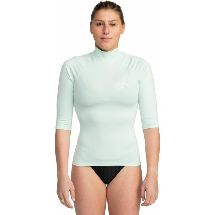 2024 Billabong Frauen Tropic Surf UV50 Kurzarm-Lycra-Weste EBJWR03015 - Sweet Mint