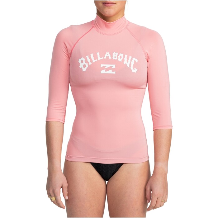 2024 Billabong Frauen Tropic Surf Kurzarm-Lycra-Weste EBJWR03019 - Flamingo