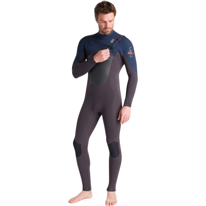 2024 C-Skins Mens NuWave ReWired 5/4mm Chest Zip Wetsuit C-NRW54MCZ - Meteor / Meteor x / Bluestone x