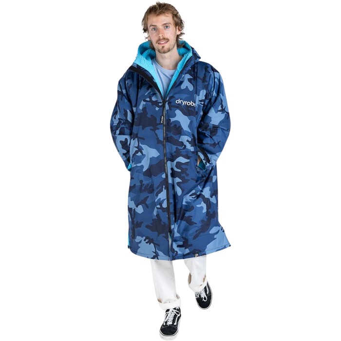 2024 Dryrobe Advance Langarmshirt Zum Wechseln Robe V3 DALSV3 - Blue Camo / Blue