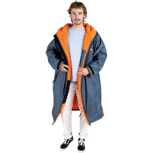 2024 Dryrobe Advance Long Sleeve Changing Robe V3 DALSV3 - Charcoal Grey / Orange