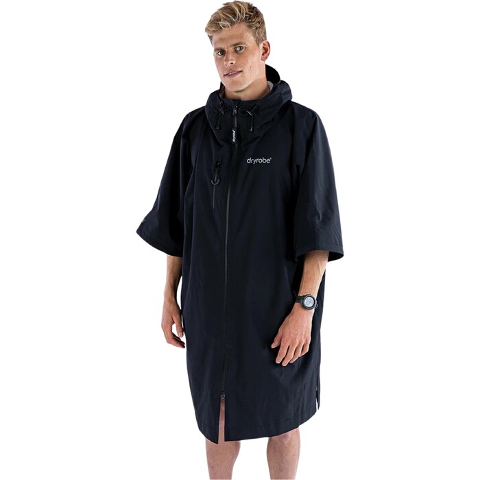 2024 Dryrobe Lite Short Sleeve Change Robe AS SS DL BG - Black Grey