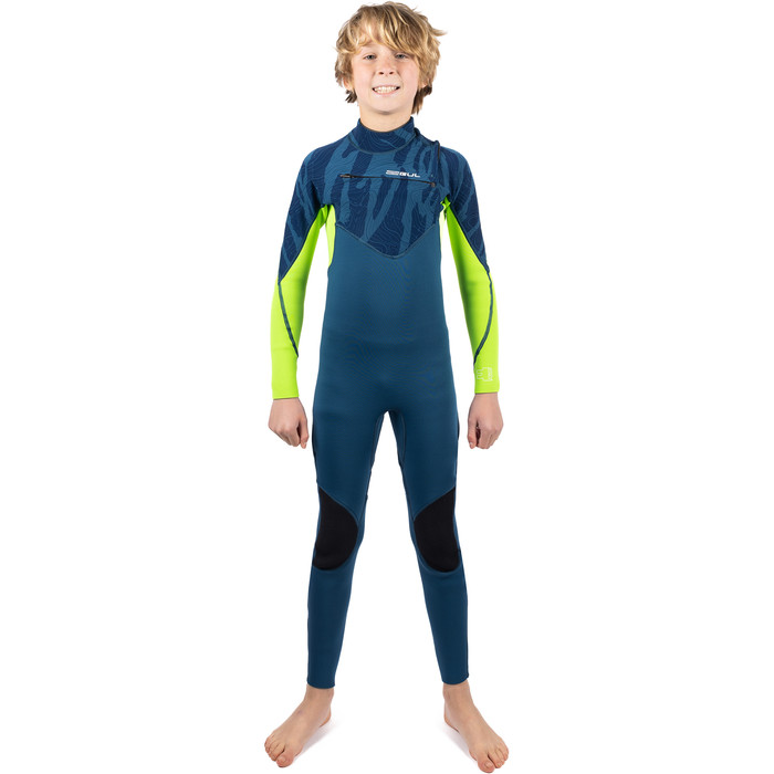 2024 Gul Junior Response Echo 3/2mm Chest Zip Wetsuit RE1329/C2 - Navy / Sulphur