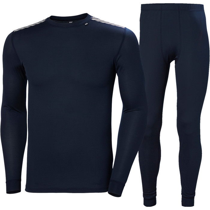 2024 Helly Hansen Männer Comfort Dry 2 Pack Base Layer 48676 - Navy