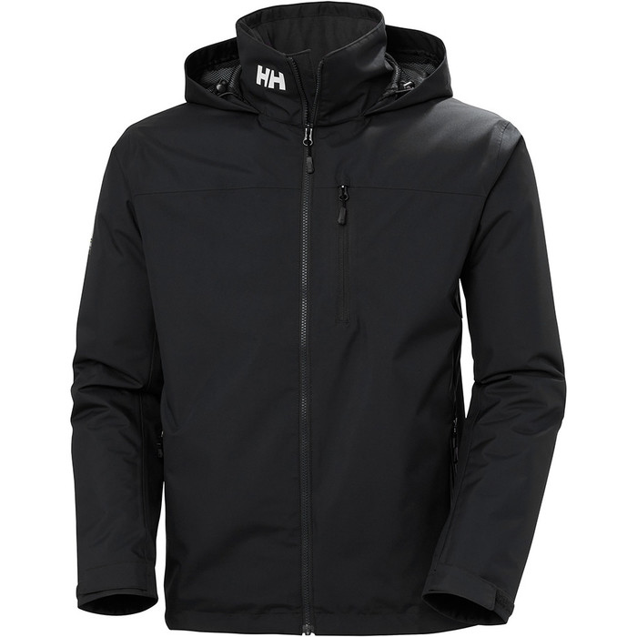 2024 Helly Hansen Mens Crew Hooded Midlayer Sailing Jacket 2.0 34442 - Black