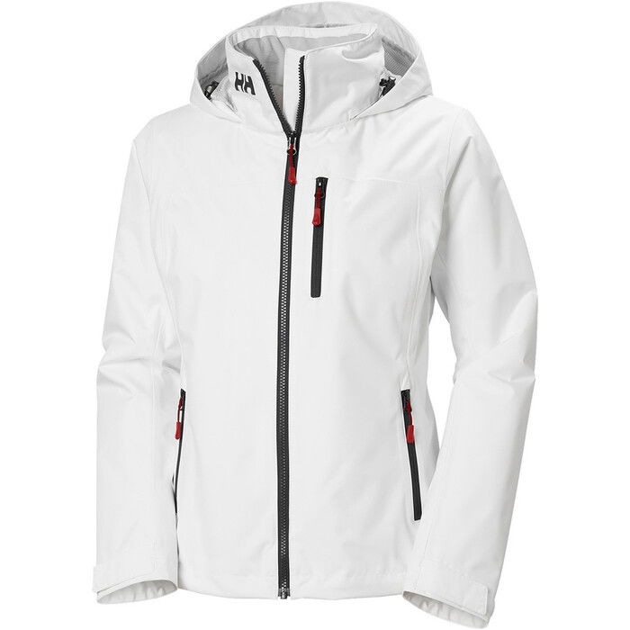 2024 Helly Hansen Womens Crew Hooded Midlayer Sailing Jacket 2.0 34447 - White