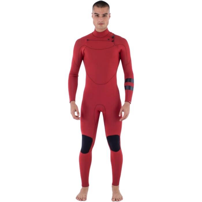 2024 Hurley Mens Air 3/2mm Chest Zip Wetsuit MFS0013312 - American Beauty