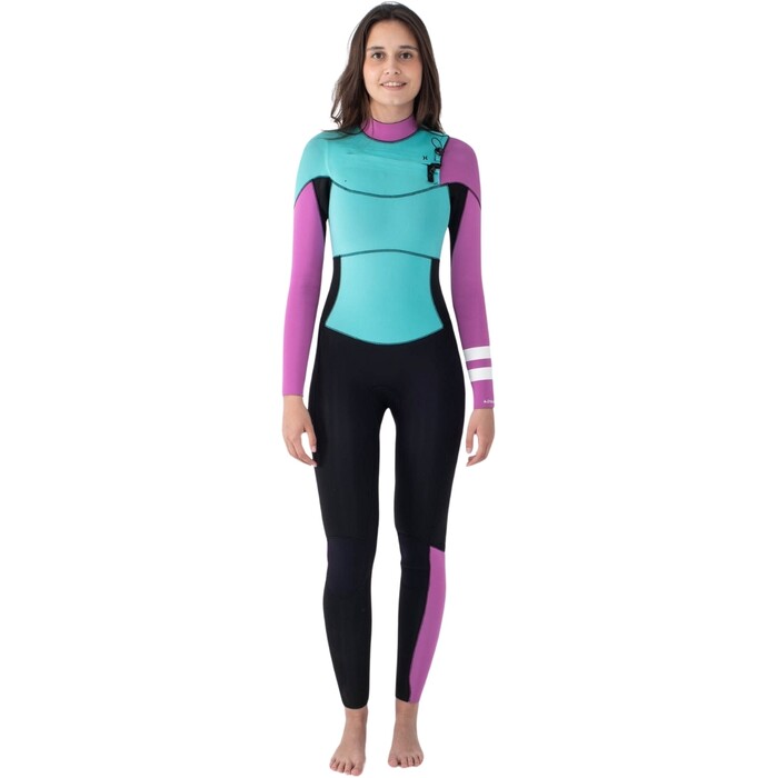 2024 Hurley Womens Advant 4/3mm Chest Zip Wetsuit WFS0013403 - Pistachio