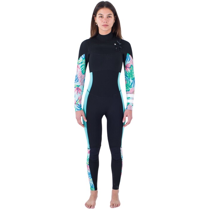 2024 Hurley Frauen Plus Printed 4/3mm Brustreiverschluss Neoprenanzug WFS0012433 - Java Tropical