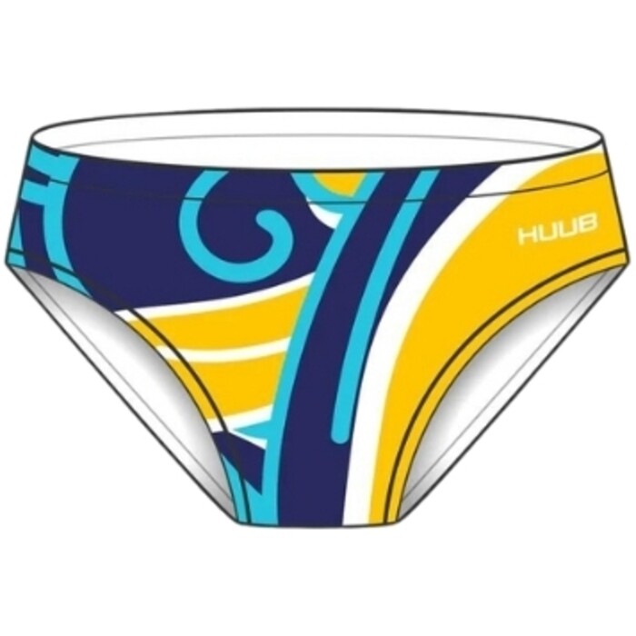 2024 Huub Mens Brownlee II Jonny Swim Briefs BRIEFJON - Navy / Yellow