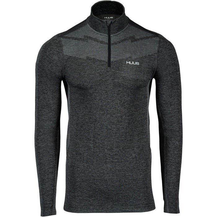 2024 Huub Mens Seamfree Long Sleeve 1/2 Zip Top SEAMFREEHZ - Grey / Marl