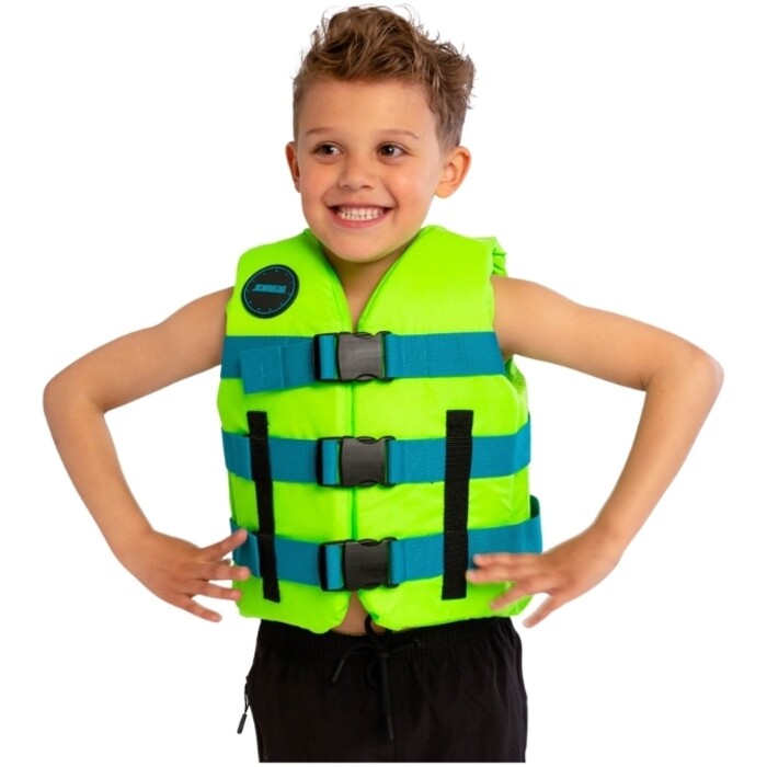 2024 Jobe Junior Nylon 3 Buckle Life Vest 244823007 - Lime Green