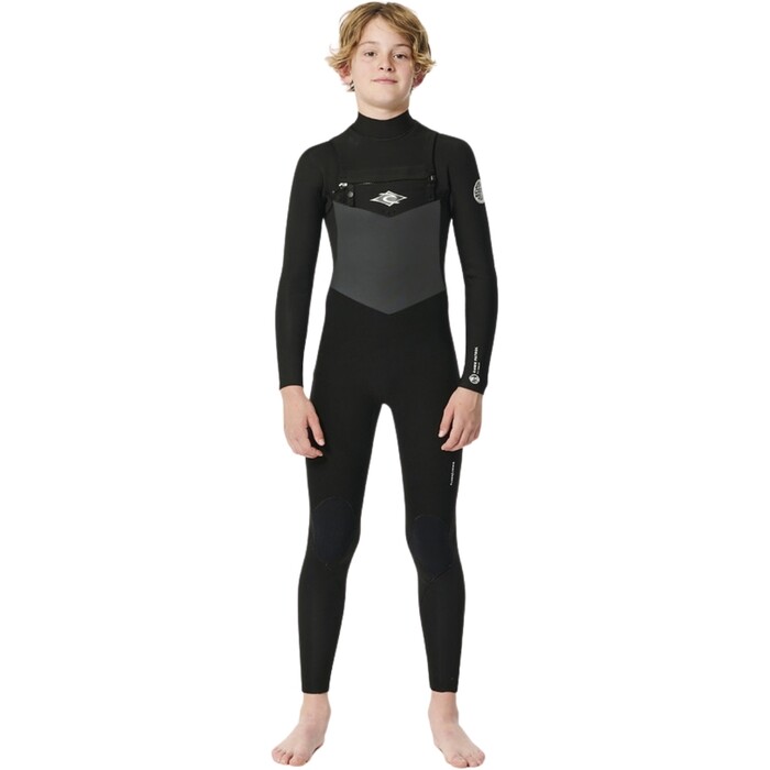 2024 Rip Curl Junior Dawn Patrol 5/3mm Chest Zip Wetsuit 13JBFS - Black