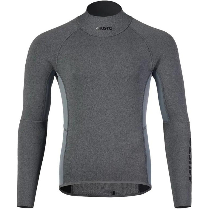 2024 Musto Mens Champ Long Sleeve 2mm Neoprene Top 82415 - Dark Grey / Marle