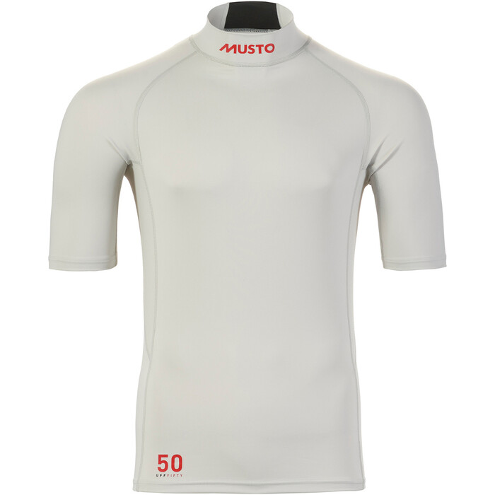 2024 Musto Mnner Flexlite Cooles Kurzarm-Top UPF 50 82391 - Platinum