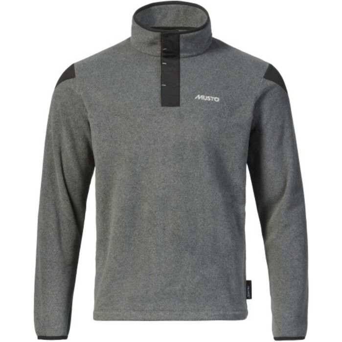 Musto Mnner Fleece 2024 Nautic Polartec Snap Pullover 82599 - Dark Grey Marl