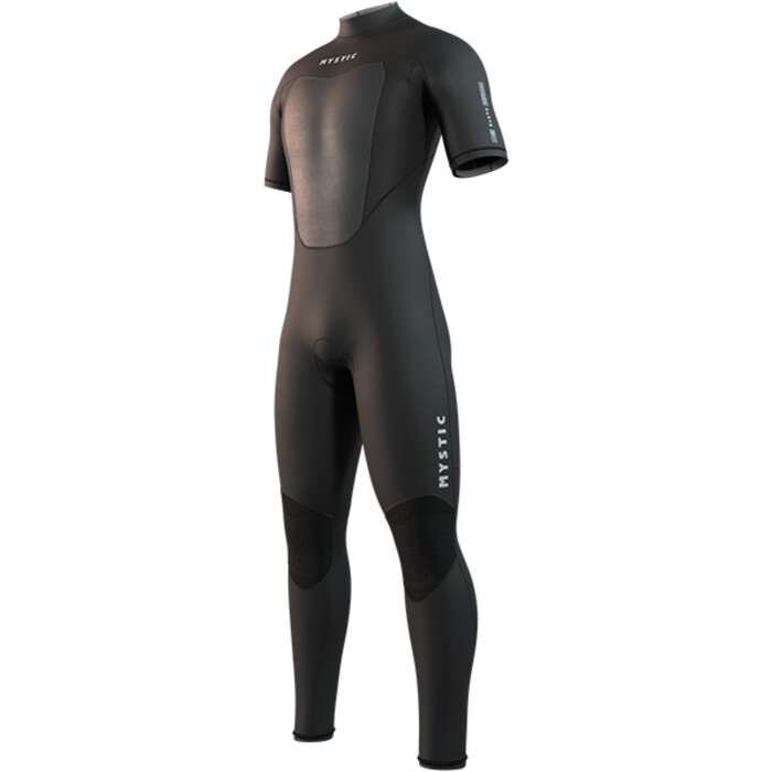 2025 Mystic Mens Brand 3/2mm Short Arm Back Zip Flatlock Wetsuit 35000.250033.900 - Black