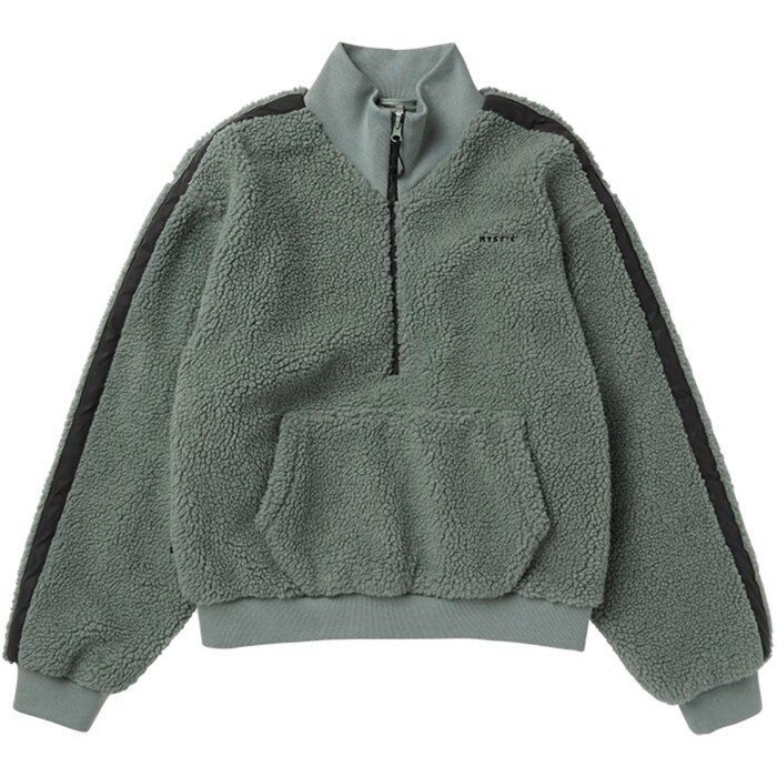 2024 Mystic Frauen Teddy Zip Up Sweatshirt 35104.240030 - Frozen Green