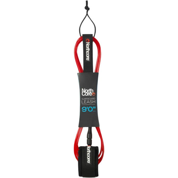 2024 Northcore 9FT Surfboard Leash NOCO57D - Red