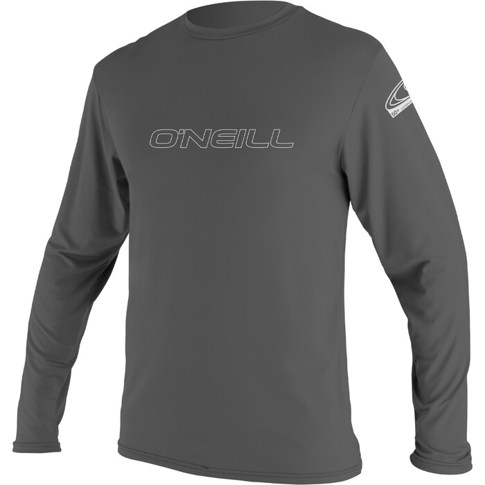 O'Neill Mnner Skins 2024 Basic Long Sleeve Rash Tee 4339 - Graphite