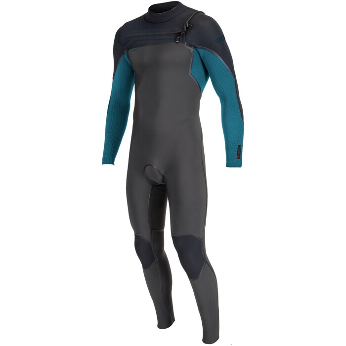 2024 O'Neill Youth Hyperfreak Fire 5/4mm Chest Zip Wetsuit 5552 - Midnight / Black / Tidepool