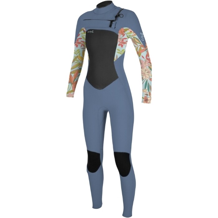 2024 O'Neill Girls Epic 4/3mm Chest Zip Wetsuit 5358G - Infinity / Dahlia